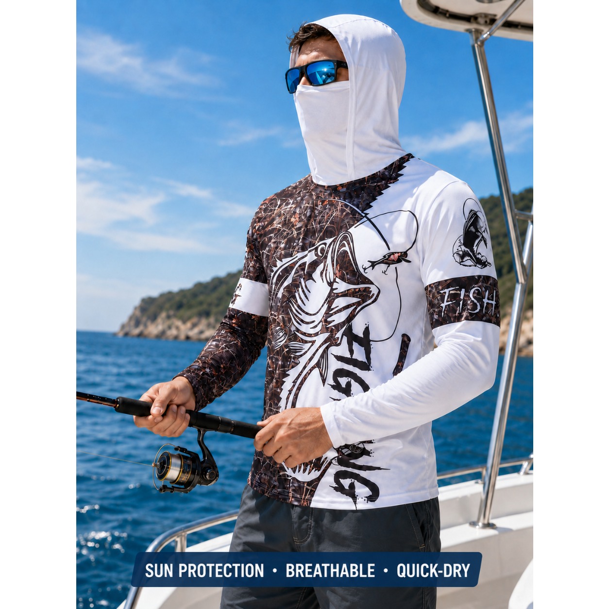 MALFC 1PC Maglietta da Pesca c - Fishing Shirt Uv Protection recensione e prezzo