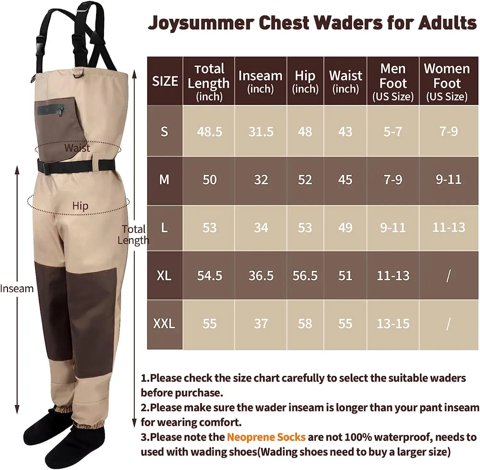 Goture Waders Traspiranti per  - Fishing Waders recensione e prezzo